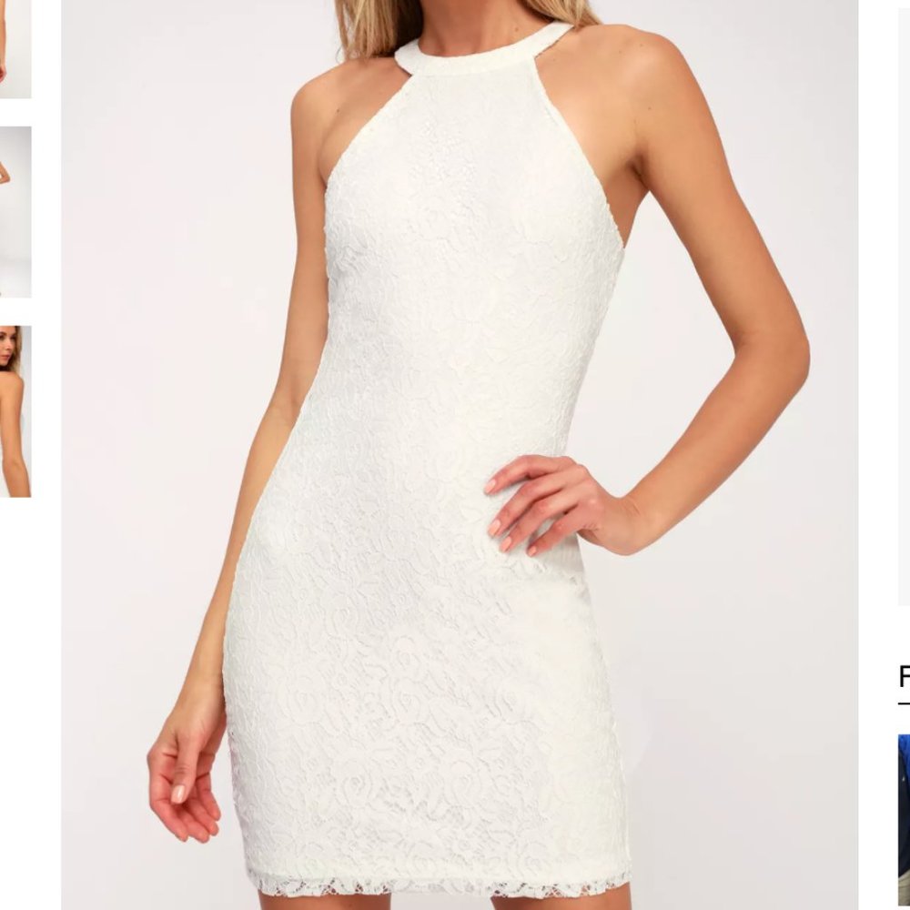 Lulus white lace dress